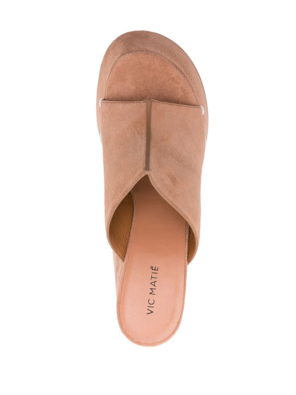Shop Vic Matie 140mm Studded Suede Mules In Neutrals