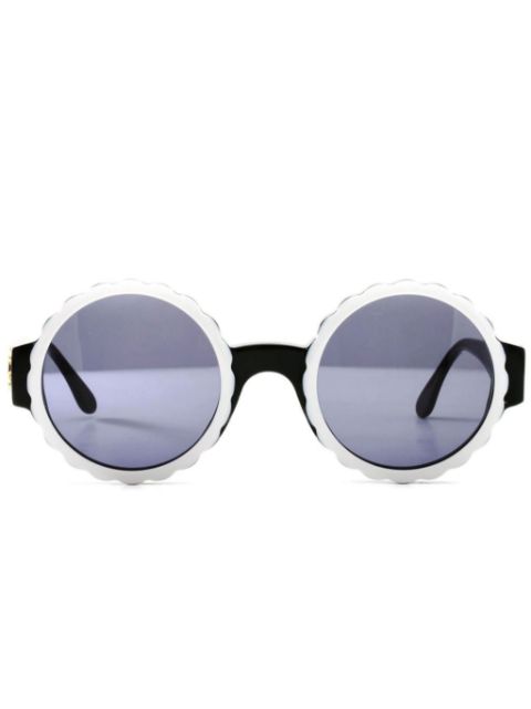 HOT SALE CHANEL 1990s CC round-frame sunglasses Women