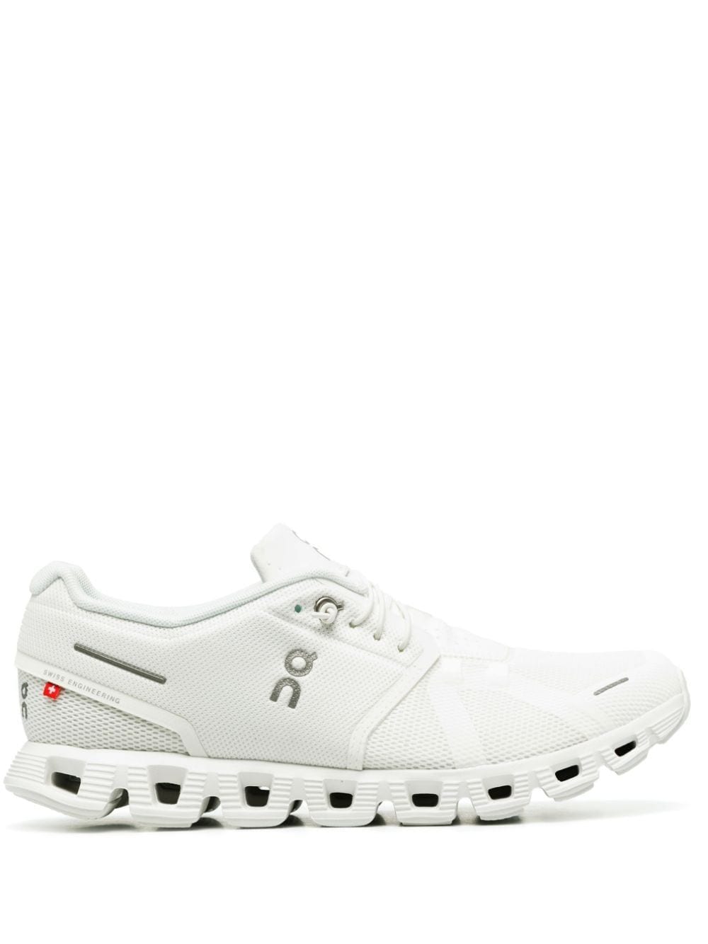 On Running Logo-print Lace-up Sneakers In White