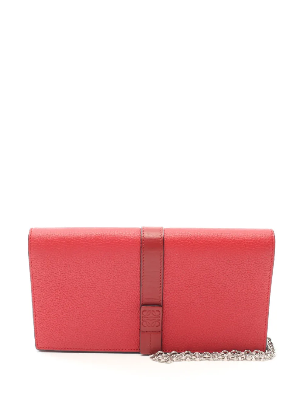 Pre-owned Loewe 2000-2009 Leather Wallet-on-chain In Red