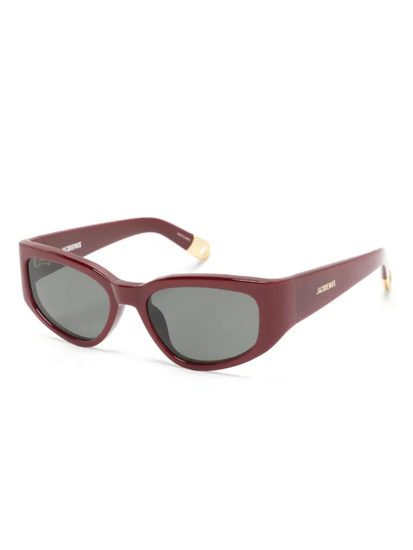 【送料&関税込】Jacquemus Rectangle Frame Sunglasses - Unise Jacquemus rectangle-frame Sunglasses | Red | FARFETCH UK