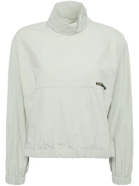 izzue logo-appliqué high-neck jacket
