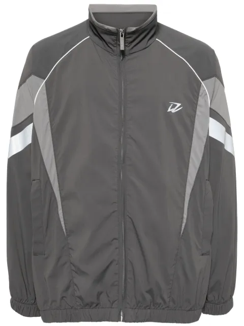 izzue logo-print panelled jacket