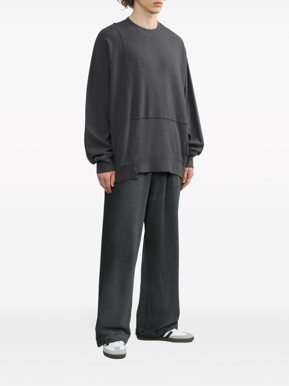 Shop Izzue Wide-leg Track Pants In Grey