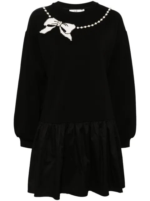 b+ab bow-intarsia knitted dress