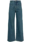 b+ab mid-rise wide-leg jeans - Blue