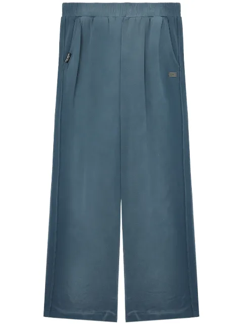 izzue wide-leg cotton track pants 