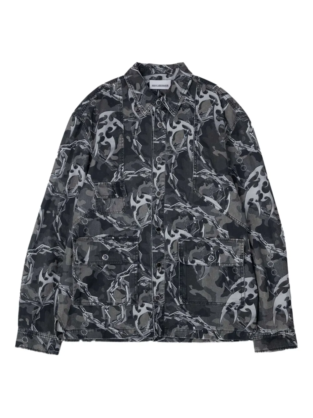 Han Kjøbenhavn Jack met camouflageprint Grijs