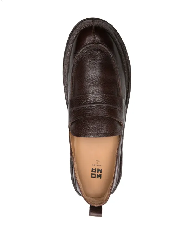 Moma Italian Calf Leather Stacked Sole Slip On Loafers Shoes Dark Brown Men’s Men main image 2