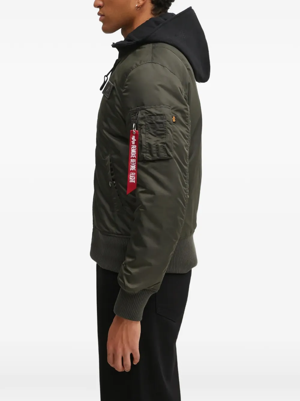 Alpha Industries Bomberjack met capuchon Groen