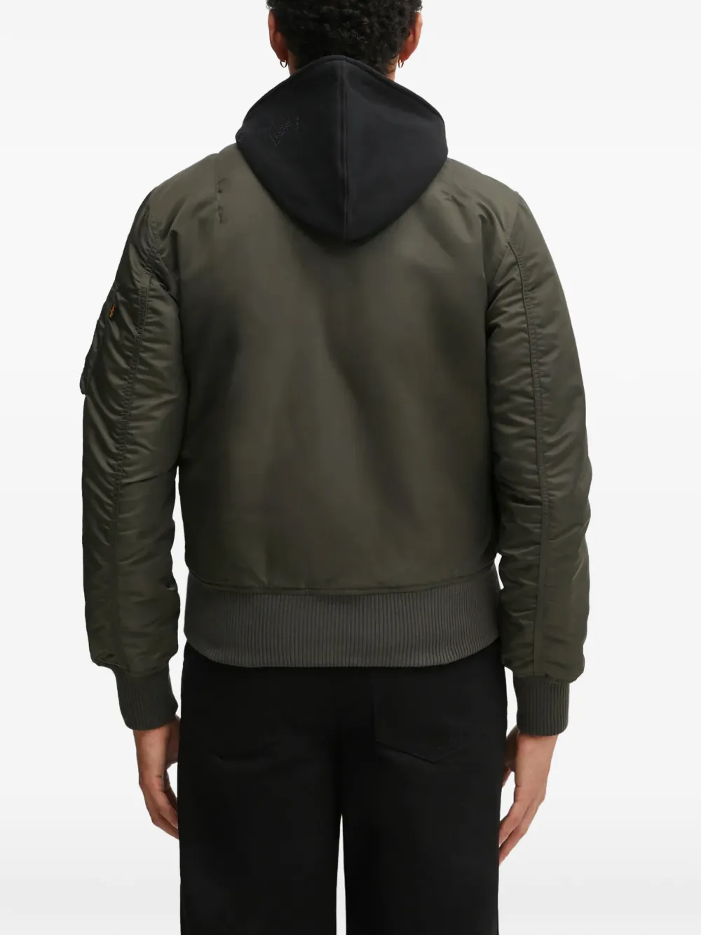 Alpha Industries Bomberjack met capuchon Groen
