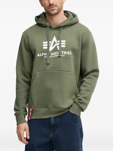 Alpha Industries logo hooded sweatshirt