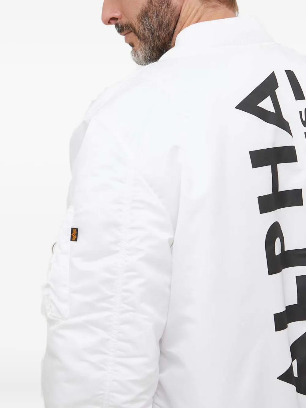 Alpha Industries MA-1 Zip bomberjack met capuchon Wit