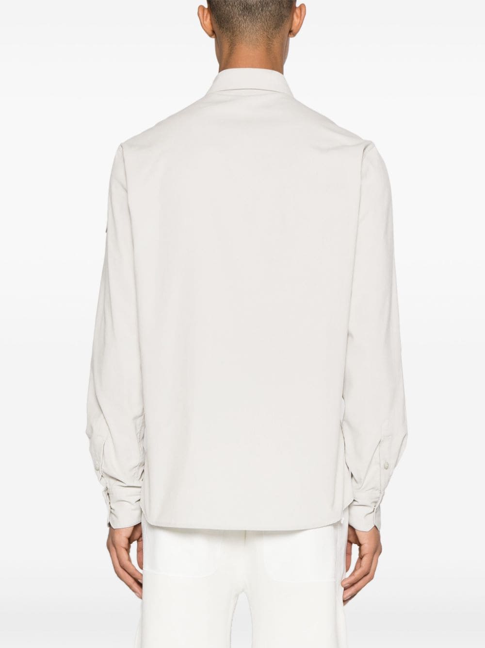 Shop Moncler Cotton-corduroy Shirt In Grey