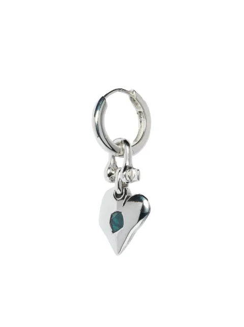 Parts of Four Jazz's Solid Heart Ohrring aus Sterlingsilber mit Diamant