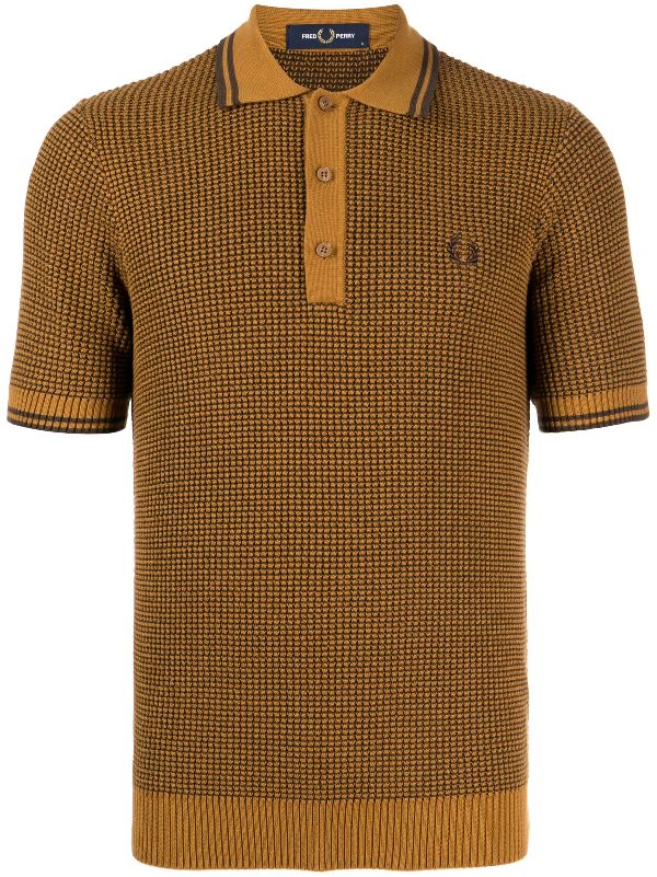 Fred perry waffle knit hot sale polo