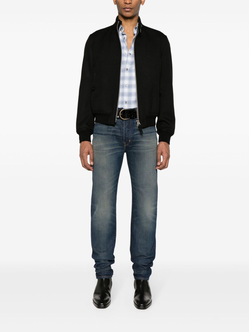 Image 2 of TOM FORD zip-up canvas bomber jacket