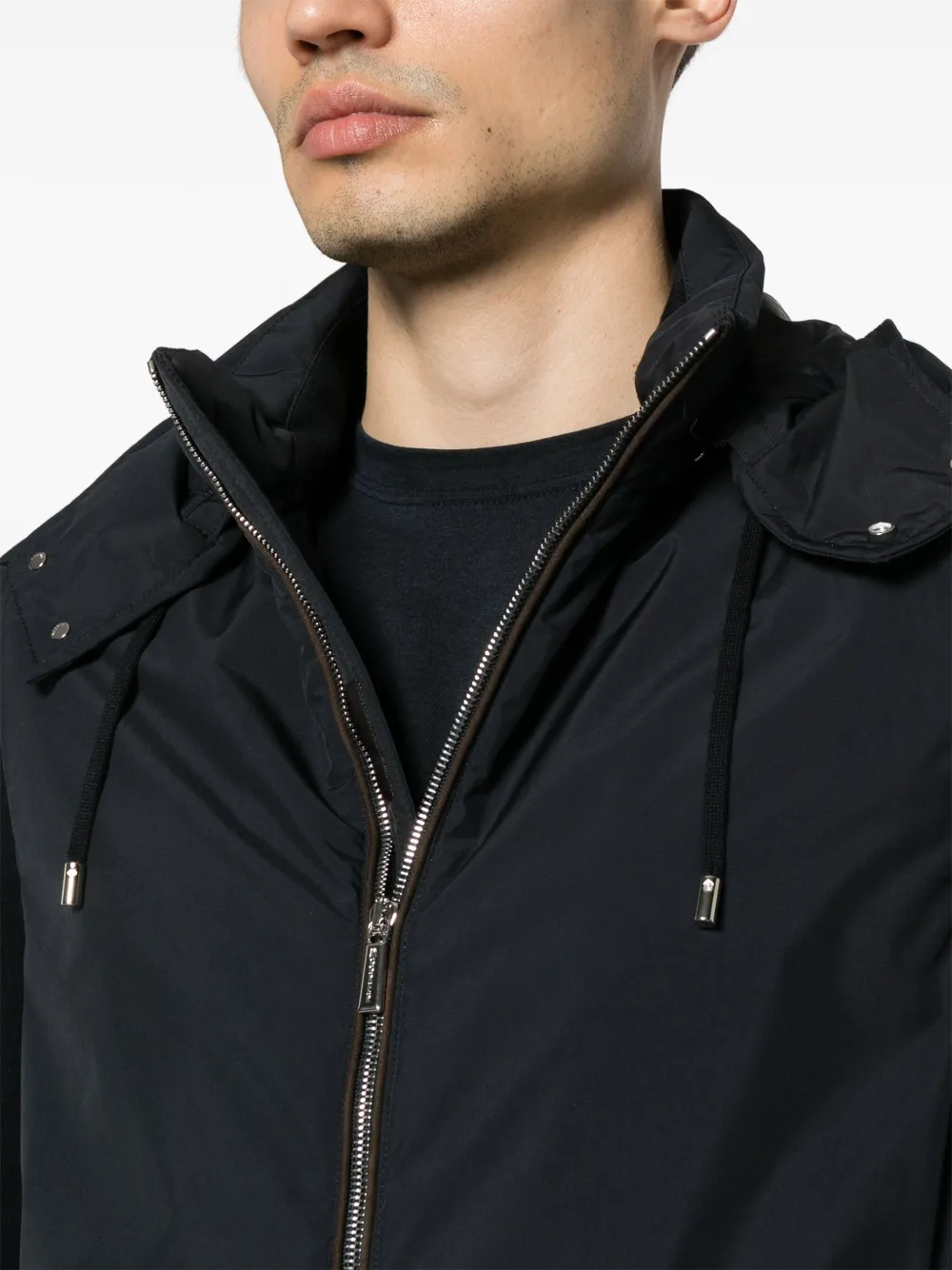 Shop Moorer Evan Down Jacket In Blue