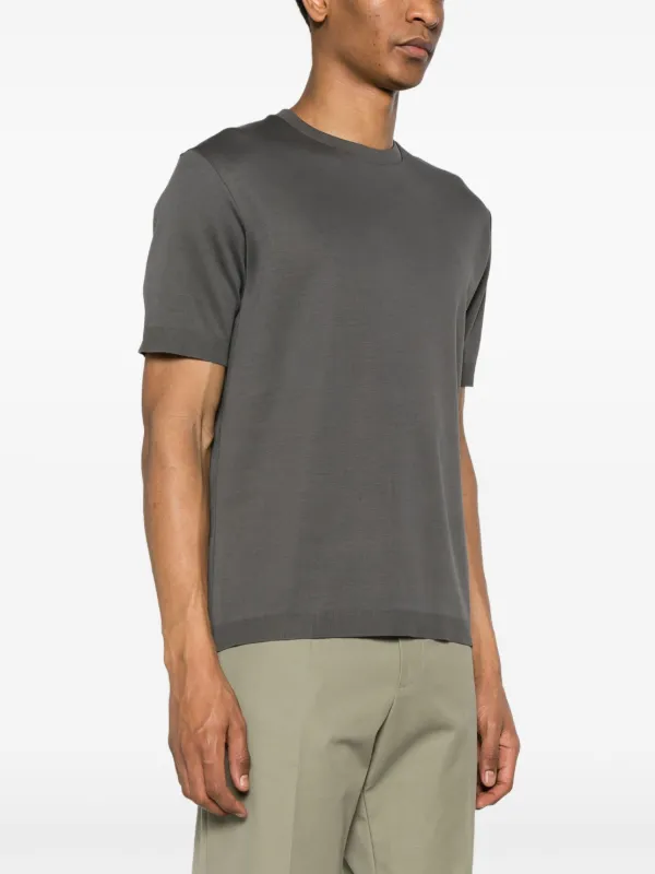 Herno crew-neck Cotton T-shirt | Grey | FARFETCH ID