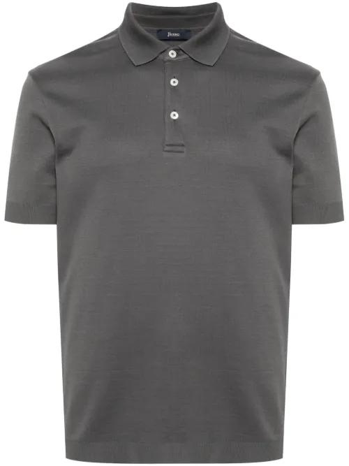 Polo en coton à boutonnière - Herno - Modalova