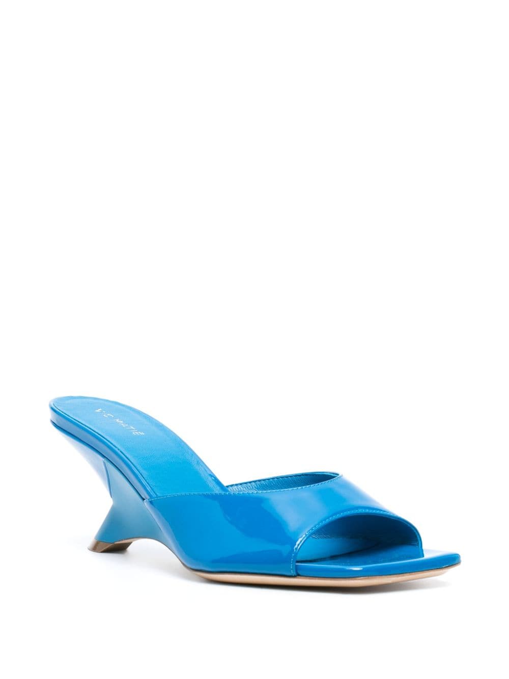 Vic Matie 80mm patent leather mules - Blauw