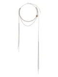 Courrèges Stone multi-chain necklace - Silver