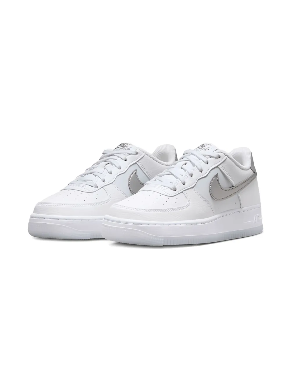 Nike Kids Air Force 1 "Grey Swoosh" sneakers Wit