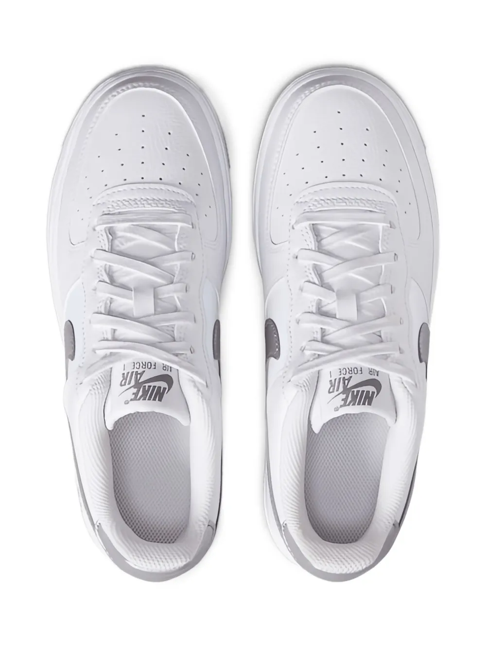 Nike Kids Air Force 1 "Grey Swoosh" sneakers Wit