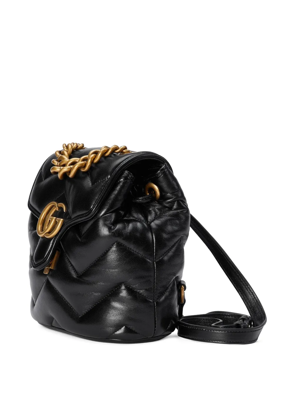 Shop Gucci Gg Marmont Backpack In Black