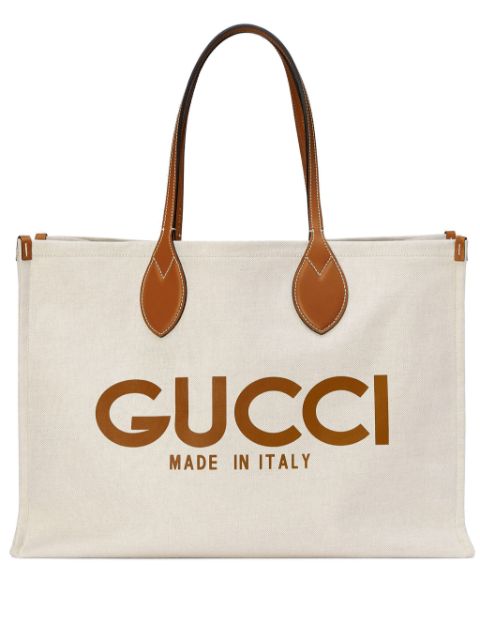 Gucci logo-print tote bag