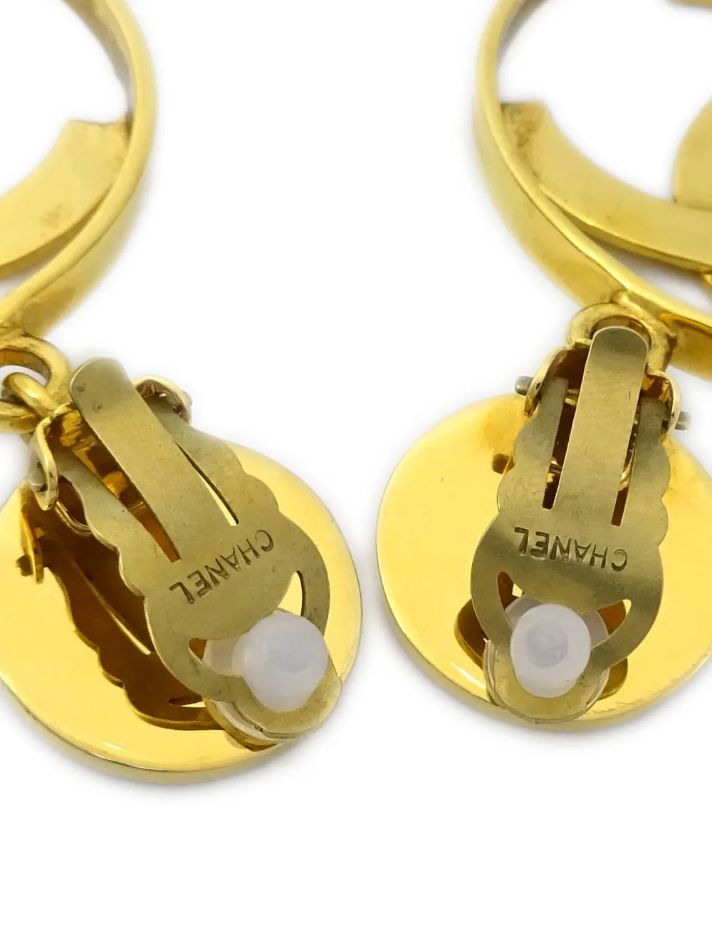 CHANEL Pre-Owned 1990-2000s oorclips met CC logo - Goud