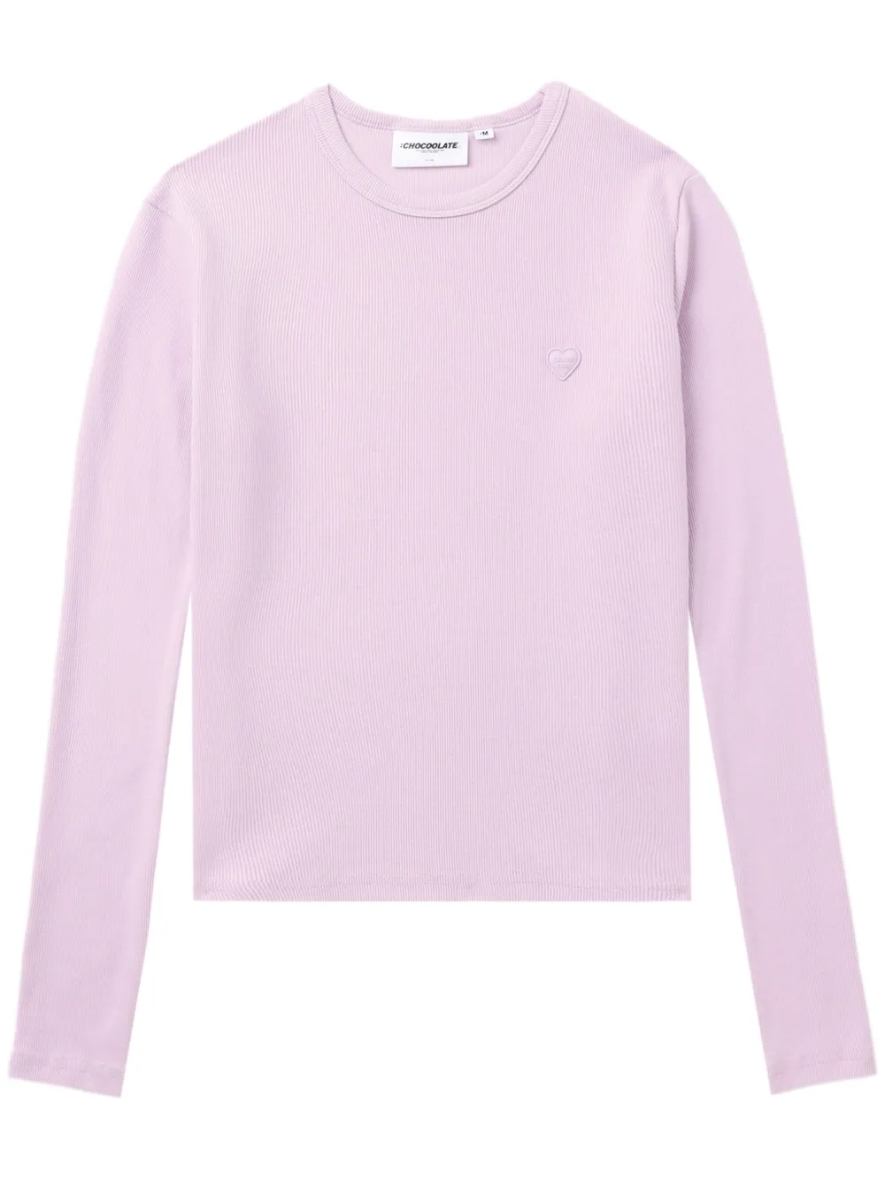 CHOCOOLATE T-shirt met hartpatch Roze