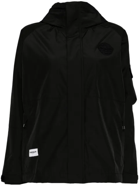 CHOCOOLATE logo-appliqué hooded jacket