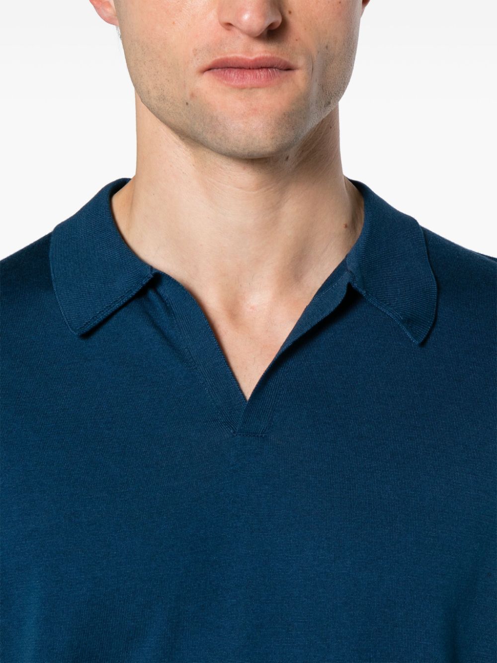 Shop John Smedley Noah Cotton Polo Shirt In Blue