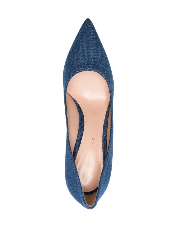 Gianvito Rossi Gianvito 85mm Denim Pumps Blue FARFETCH AO