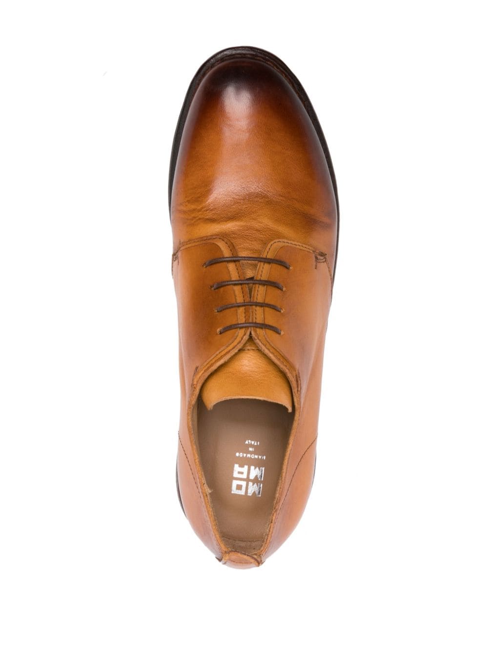 Shop Moma Lace-up Leather Derby Shoes In Brown