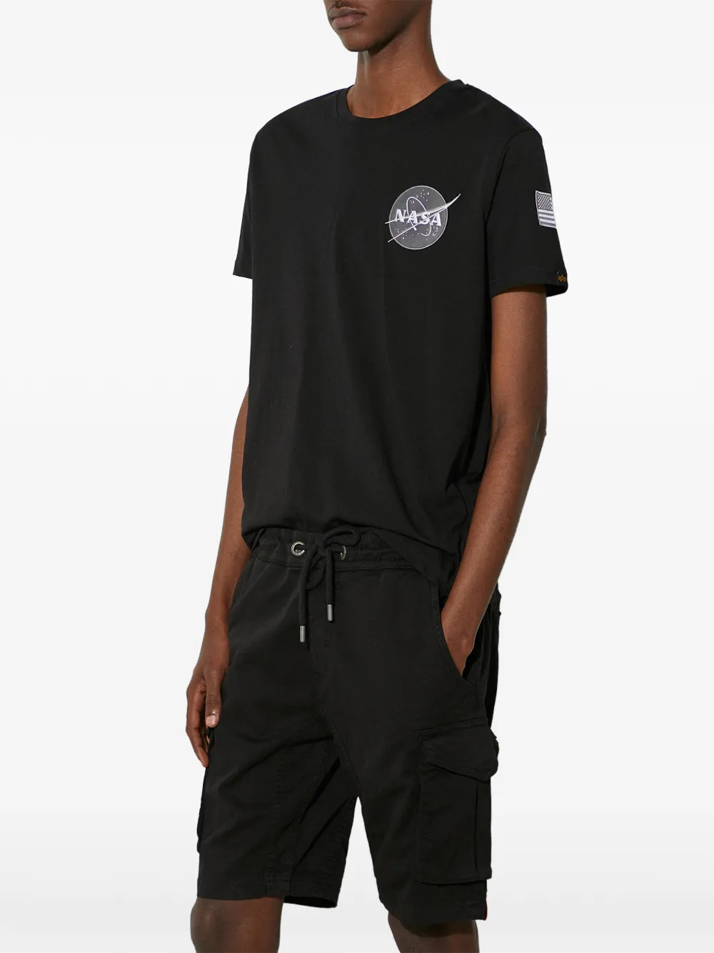  Alpha Industries Drawstring Cargo Shorts - Black 