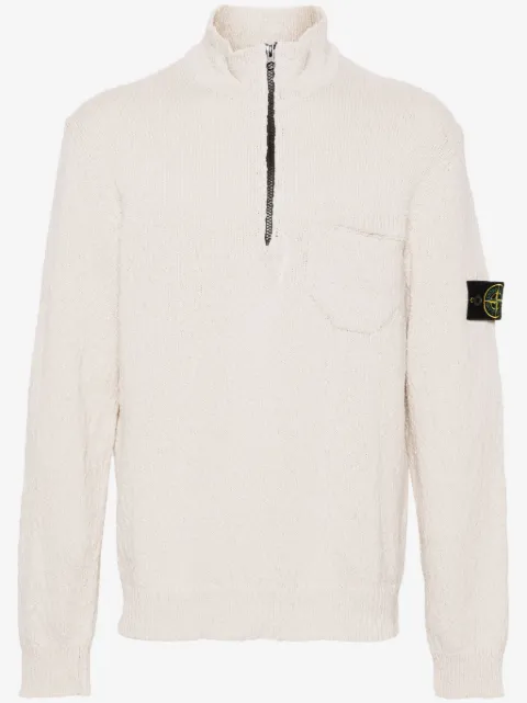 Stone Island Suéter de bouclé com patch de bússola
