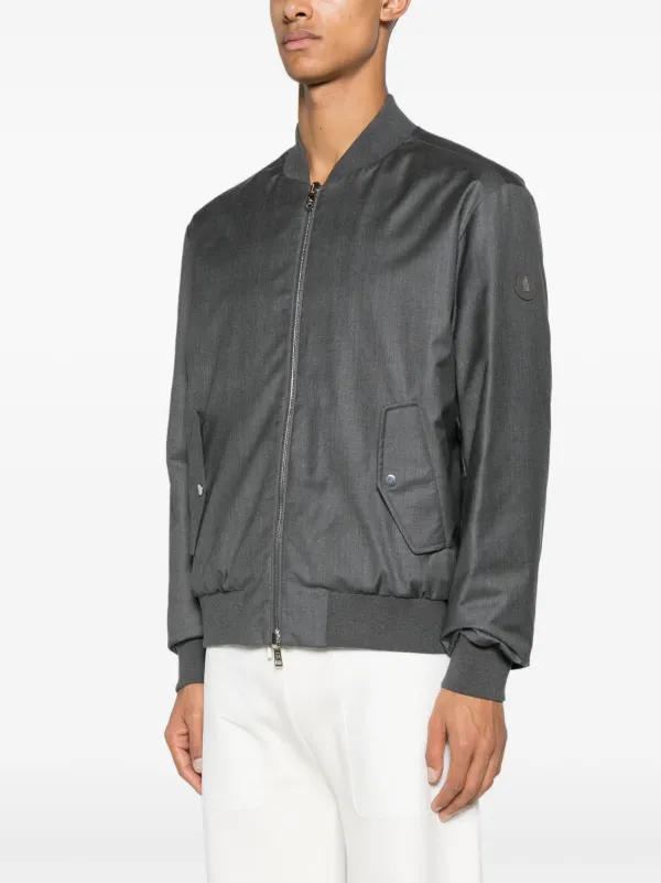 Moncler Aver Reversible Bomber Jacket | Grey | FARFETCH