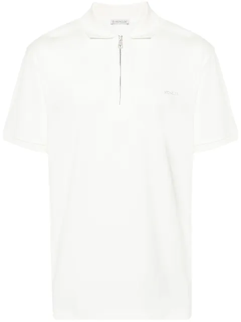 Moncler playera tipo polo con logo en relieve