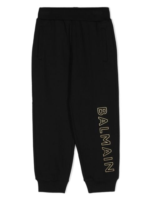 logo-embroidered cotton track pants