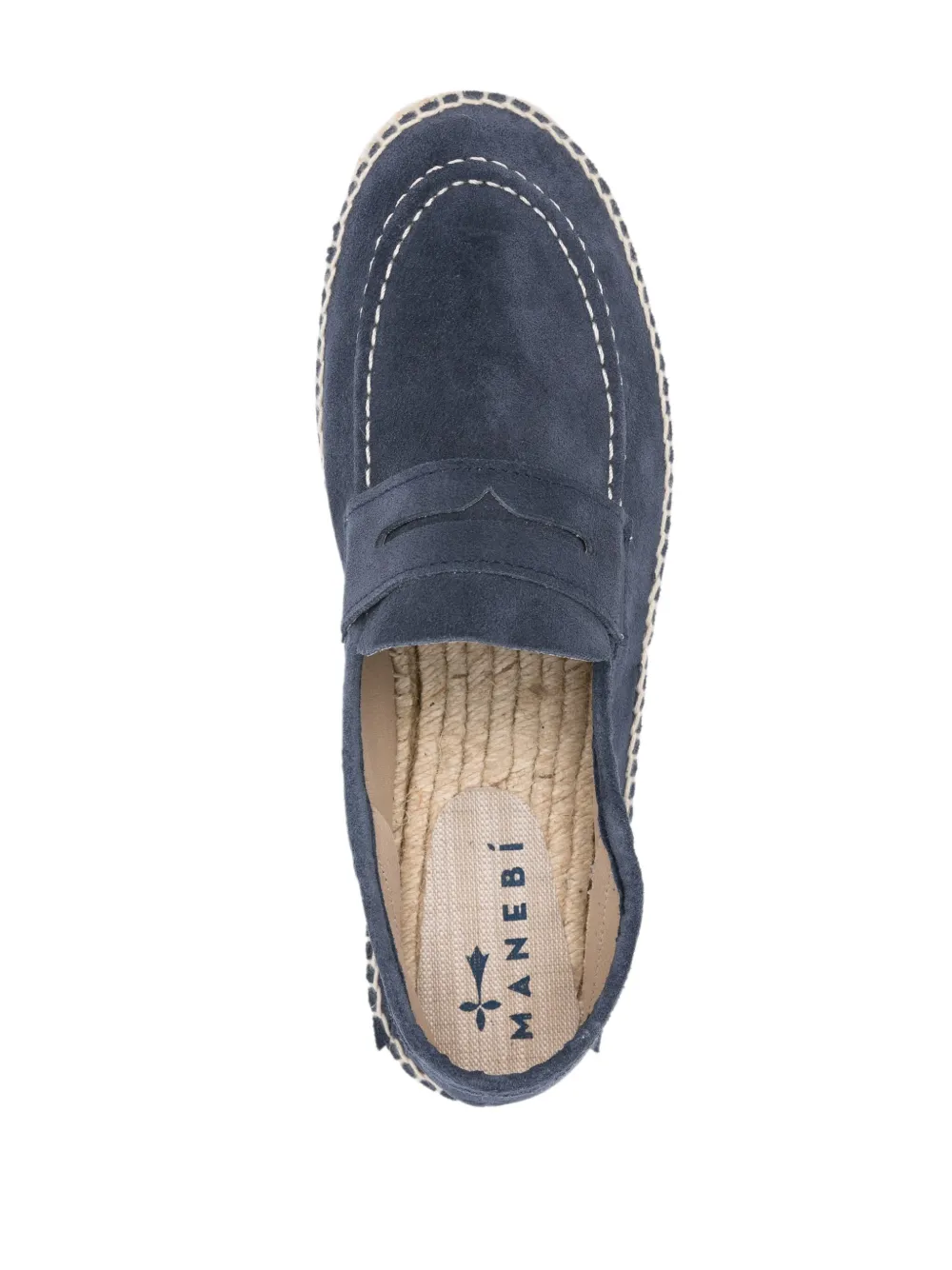 Manebi Hamptons Suede Espadrilles In Blue