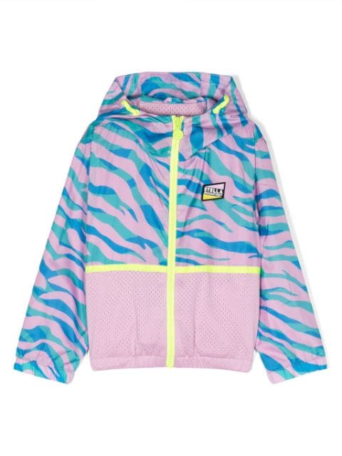 Stella McCartney Kids zebra-print hooded jacket