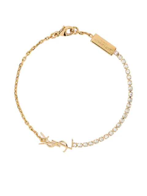 Saint Laurent Monogranne crystal bracelet