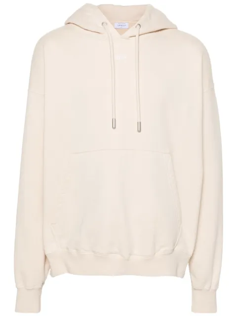 Off-White Arrows-embroidered cotton hoodie