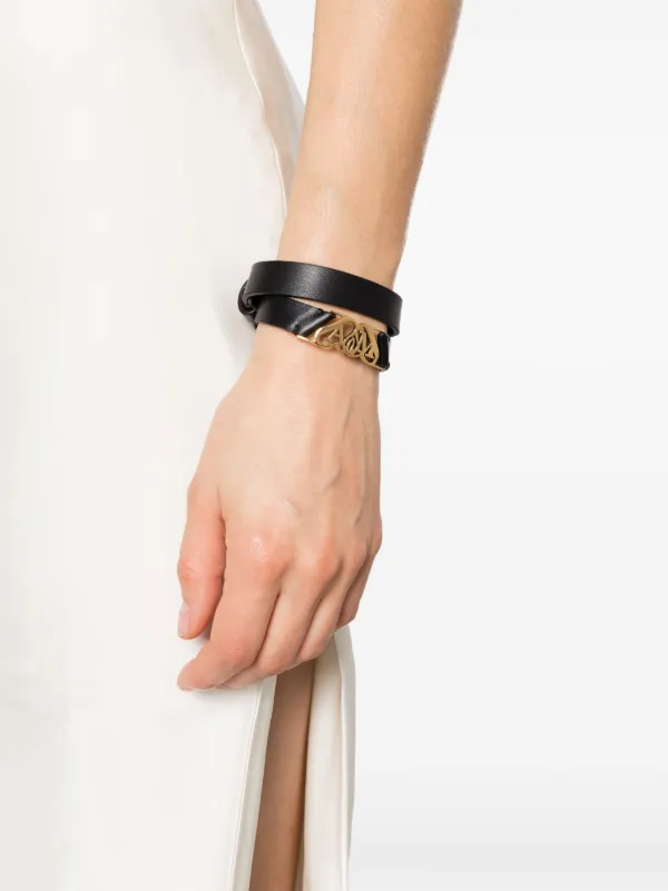 ブレスレット Alexander Mcqueen Friendship Bracelet With Seal Logo 0400020066843_BLACKSILVER?wid=