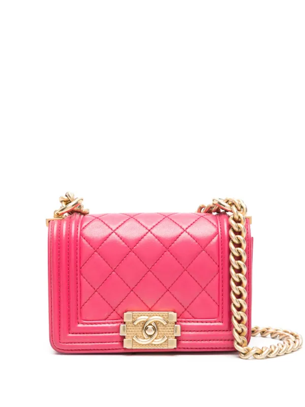 Pink Chanel Tracolla Mini Borsa A Tracolla Chanel Mini Square