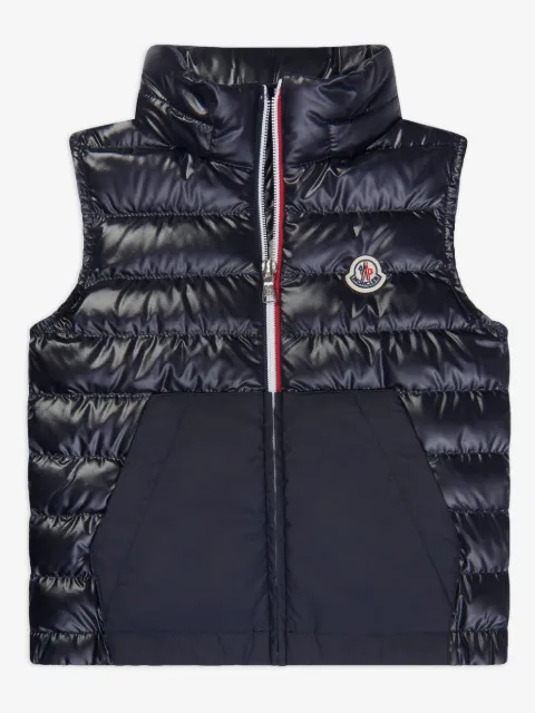 Moncler Enfant gilet matelassé à patch logo
