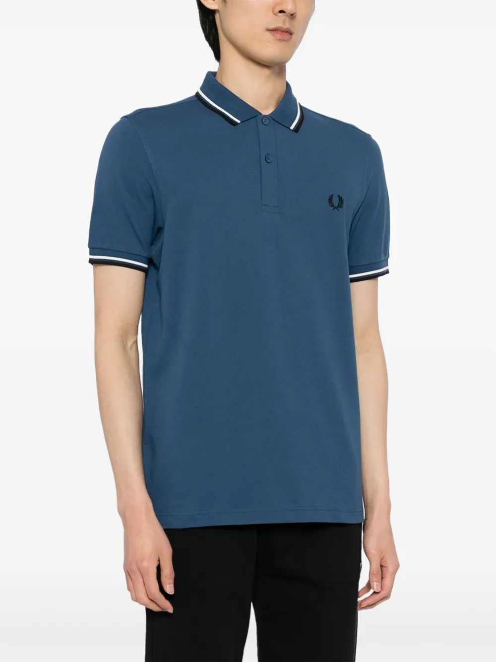 Fred Perry Poloshirt met borduurwerk Blauw