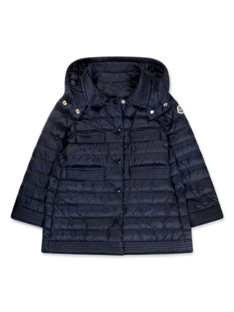 Moncler Enfant chamarra capitonada con aplique del logo